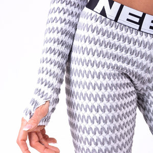 Nebbia Boho Style 3D Pattern Crop Top 660 - Light Grey - Urban Gym Wear