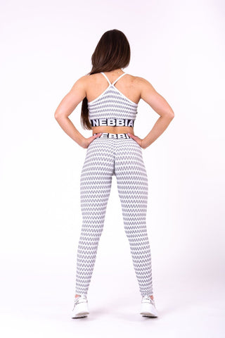 Nebbia Boho Style 3D Pattern Mini Top 659 - Light Grey - Urban Gym Wear