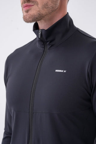 Nebbia Control Sporty Zipper Jacket with Side Pockets 332 - Black - Urban Gym Wear