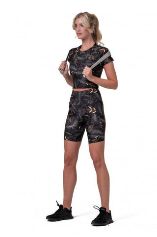 Nebbia Crop Top Active Black 568 - Volcanic Black - Urban Gym Wear
