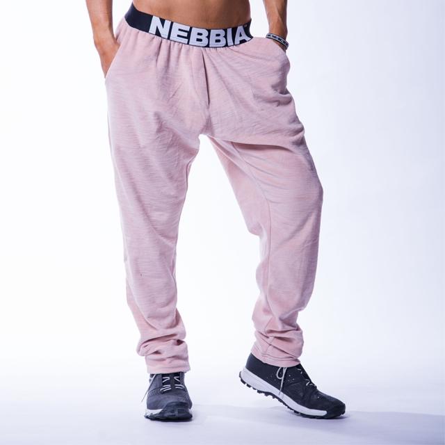 Nebbia Drop Crotch Velvet Pants 611 - Salmon - Urban Gym Wear