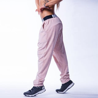 Nebbia Drop Crotch Velvet Pants 611 - Salmon - Urban Gym Wear