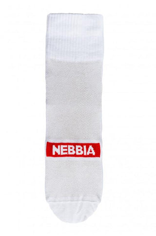 Nebbia EXTRA MILE crew socks 103 - White - Urban Gym Wear