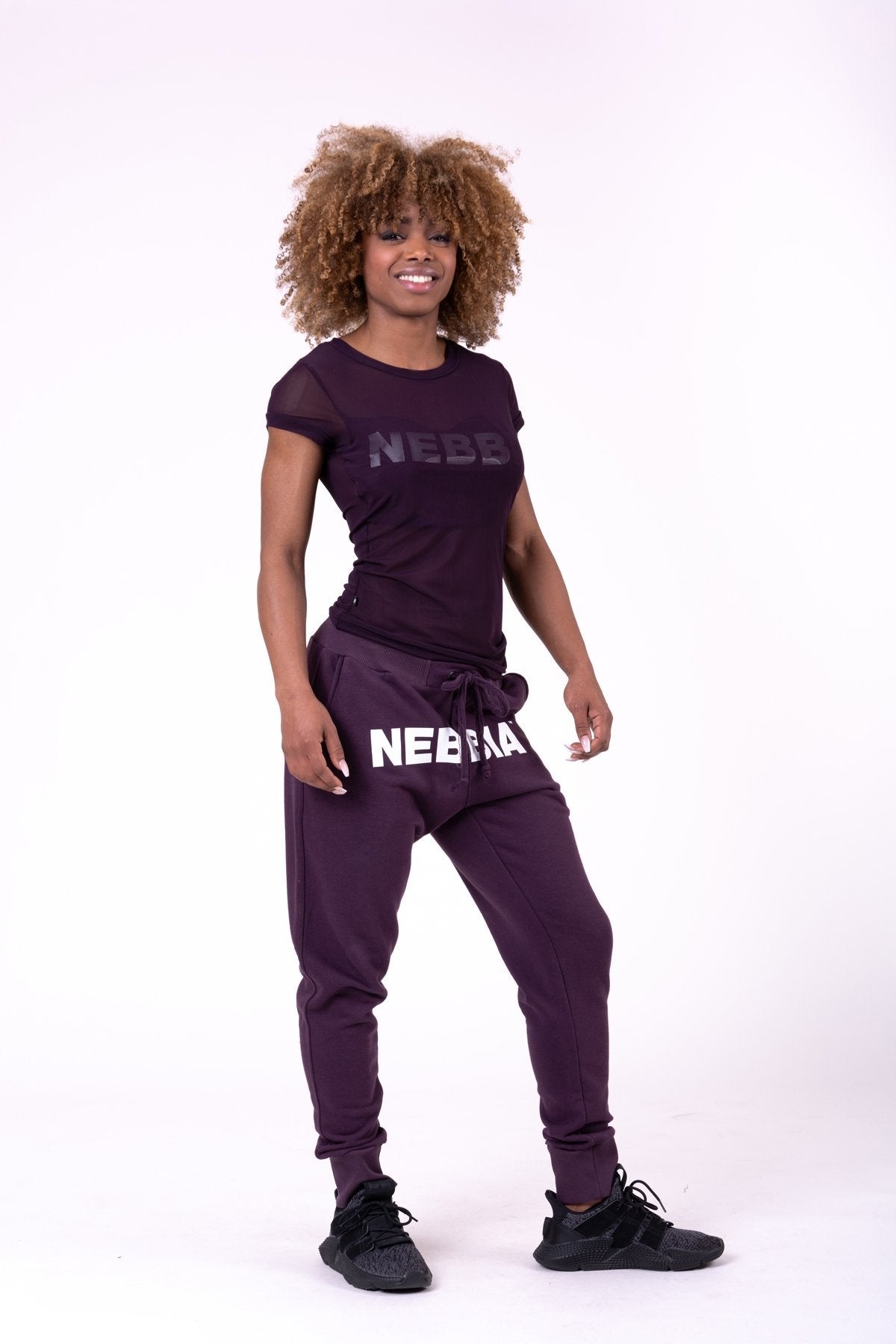 Nebbia Flash-Mesh T-Shirt 665 - Burgundy - Urban Gym Wear
