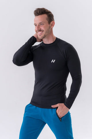 Nebbia Functional T-Shirt with Long Sleeves Active 328 - Black - Urban Gym Wear