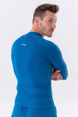 Nebbia Functional T-Shirt with Long Sleeves Active 328 - Blue - Urban Gym Wear