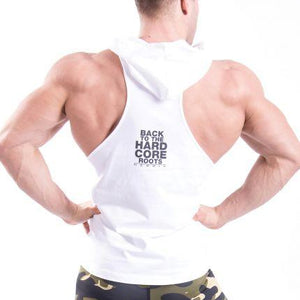 Nebbia Hard Singlet Hood 374 - White - Urban Gym Wear