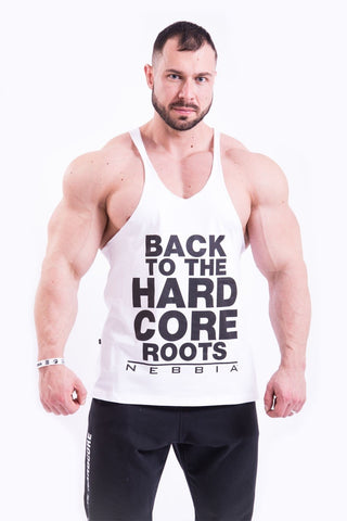 Nebbia Hardcore Singlet 399 - White - Urban Gym Wear