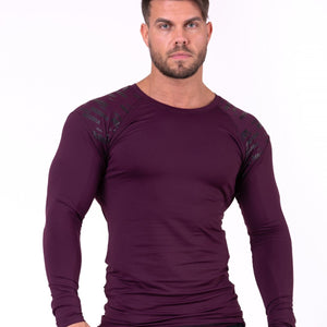 Nebbia Hero Compression Shirt 146 - Burgundy - Urban Gym Wear