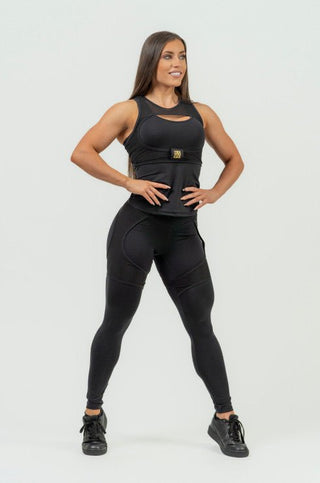 Nebbia High Waist Leggings Intense Mesh - Black/Gold - Urban Gym Wear