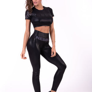 Nebbia High Waist Sandra D Glossy Leggings 656 - Black - Urban Gym Wear