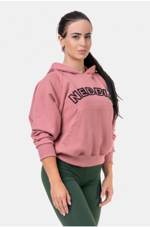 Nebbia Iconic Hero Hooded Sweatshirt Old Rose Urban Gym Wear