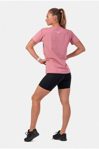 Nebbia Invisible Logo NEBBIA T-Shirt 602 - Old Rose - Urban Gym Wear