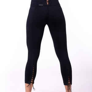 Nebbia Lace-Up 7-8 Leggings 661 - Black - Urban Gym Wear