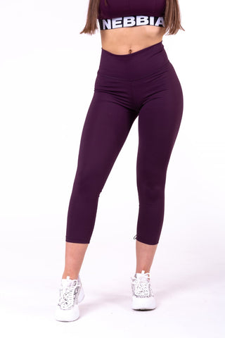 Nebbia Lace-Up 7-8 Leggings 661 - Burgundy - Urban Gym Wear