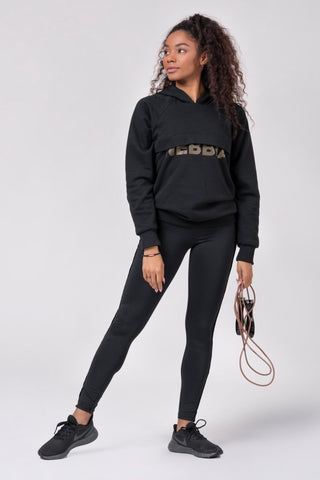 Nebbia Long hoodie Intense Focus 825 - Black - Urban Gym Wear