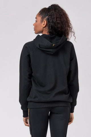 Nebbia Long hoodie Intense Focus 825 - Black - Urban Gym Wear