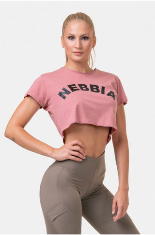 Nebbia Loose Fit & Sports Crop Top 583 - Old Rose - Urban Gym Wear