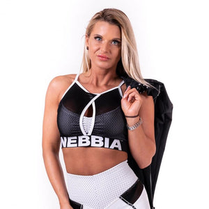 Nebbia Mesh Mini Top 206 - White - Urban Gym Wear