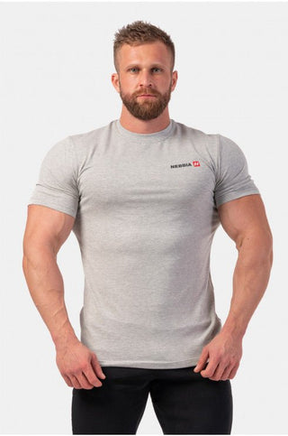 Nebbia Minimalist Logo NEBBIA T-Shirt 291 - Grey - Urban Gym Wear