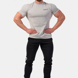 Nebbia Minimalist Logo NEBBIA T-Shirt 291 - Grey - Urban Gym Wear