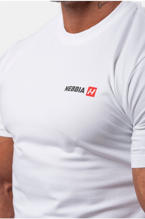 Nebbia Minimalist Logo NEBBIA T-Shirt 291 - White - Urban Gym Wear