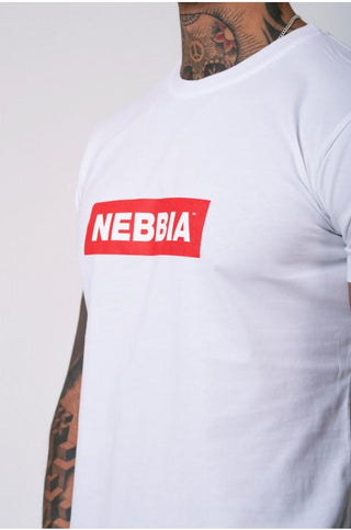 Nebbia NEBBIA Men's T-shirt 593 - White - Urban Gym Wear