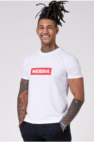 Nebbia NEBBIA Men's T-shirt 593 - White - Urban Gym Wear