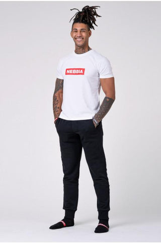 Nebbia NEBBIA Men's T-shirt 593 - White - Urban Gym Wear