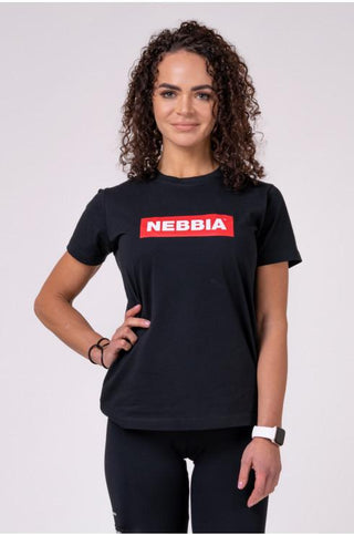 Nebbia NEBBIA Women's T-shirt 592 - Black - Urban Gym Wear