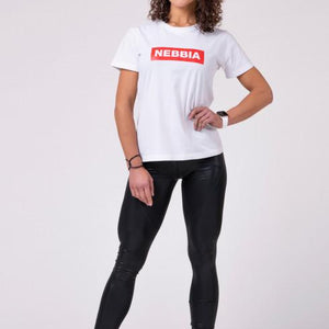 Nebbia NEBBIA Women's T-shirt 592 - White - Urban Gym Wear