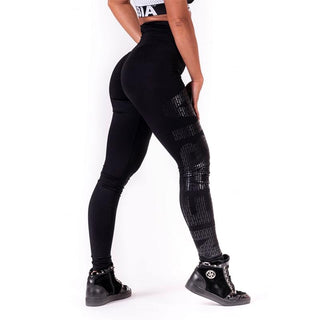 Nebbia One Tone Pattern Leggings 677 - Black - Urban Gym Wear