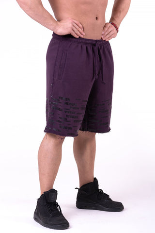 Nebbia Raw Hem Street Shorts 151 - Burgundy - Urban Gym Wear