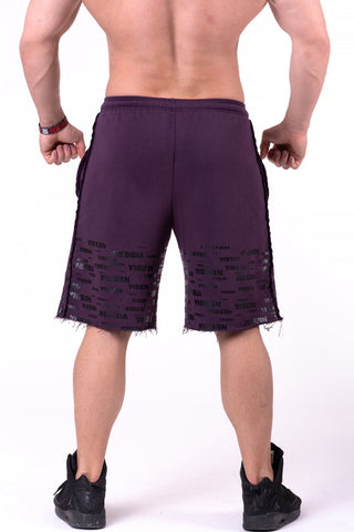 Nebbia Raw Hem Street Shorts 151 - Burgundy - Urban Gym Wear