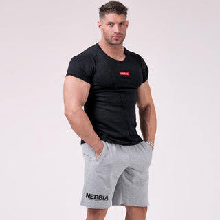 Nebbia Red Label Muscle Back T-shirt 172 - Black - Urban Gym Wear