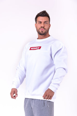 Nebbia Red Label Sweatshirt 148 - White - Urban Gym Wear