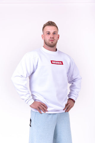 Nebbia Red Label Sweatshirt 148 - White - Urban Gym Wear