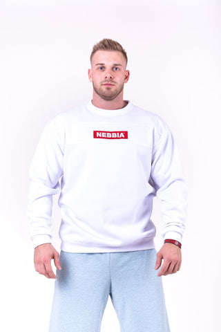 Nebbia Red Label Sweatshirt 148 - White - Urban Gym Wear