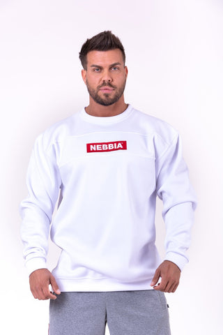 Nebbia Red Label Sweatshirt 148 - White - Urban Gym Wear