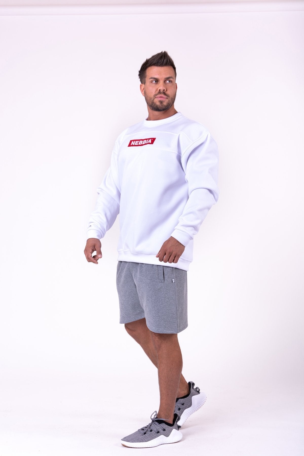 Nebbia Red Label Sweatshirt 148 - White - Urban Gym Wear