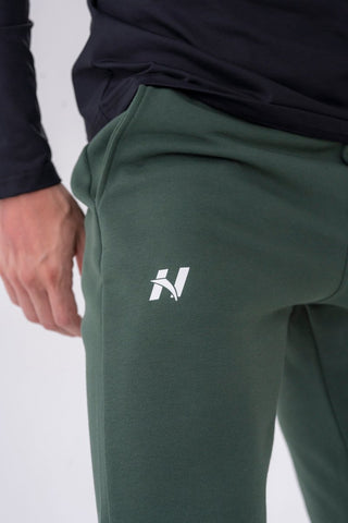 Nebbia Reset Slim Sweatpants with Side Pockets 321 - Dark Green - Urban Gym Wear