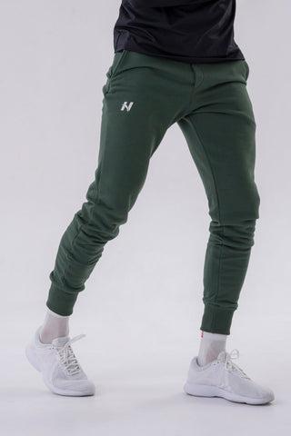 Nebbia Reset Slim Sweatpants with Side Pockets 321 - Dark Green - Urban Gym Wear