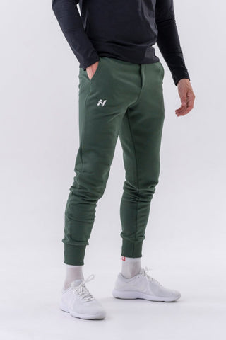 Nebbia Reset Slim Sweatpants with Side Pockets 321 - Dark Green - Urban Gym Wear