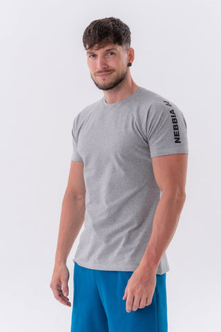 Nebbia Sporty Fit T-Shirt Essentials 326 - Light Grey - Urban Gym Wear