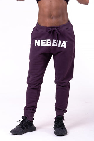 Nebbia Street Drop Crotch Pants 274 - Burgundy - Urban Gym Wear