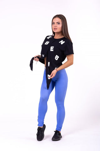 Nebbia Tied Knot Letters T-Shirt 680 - Black - Urban Gym Wear