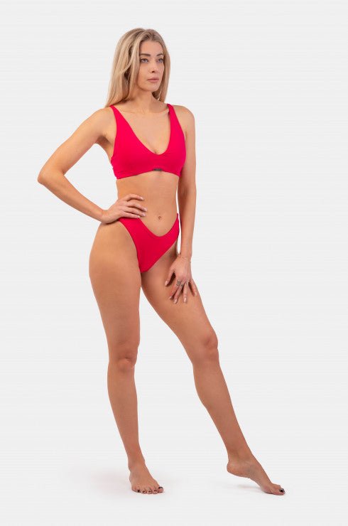 Nebbia Triangle Bralette Bikini top with Padding 457 - Pink - Urban Gym Wear