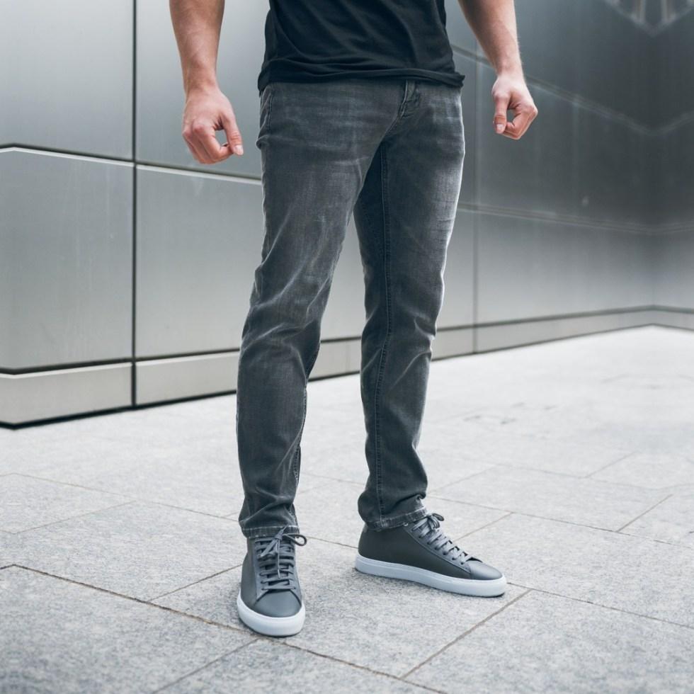 Olympvs Athletic Fit Jeans - Slate Grey Wash - Urban Gym Wear