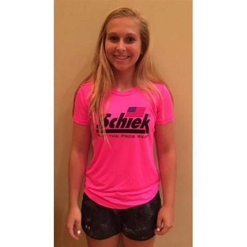Schiek Womens Poly HD Shirt - Pink - Urban Gym Wear