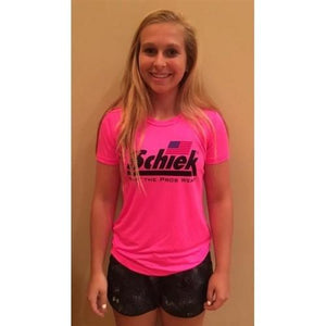 Schiek Womens Poly HD Shirt - Pink - Urban Gym Wear